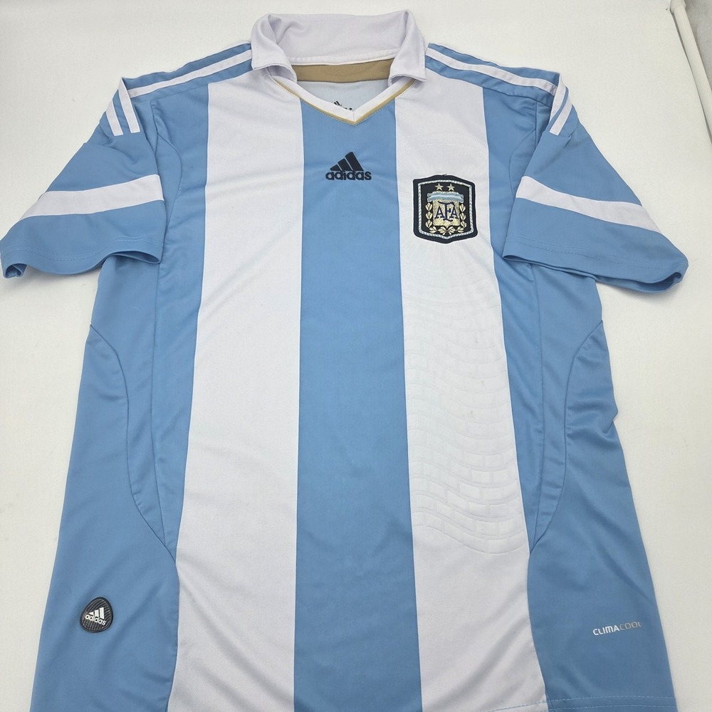 Argentina 2010 - 2011 Adidas Home Football Soccer shirt jersey size S-M
